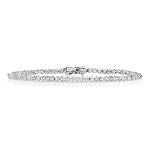 Princess Cut Diamond Bracelet White Gold 1.00ct